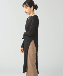 BEAMS LIGHTS / ワイドテレコ スリット チュニック
