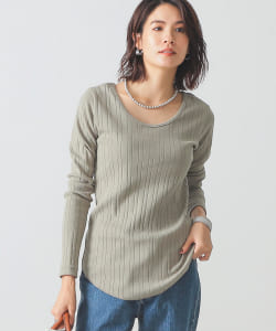 BEAMS LIGHTS /ランダム リブ クルーネック カットソー