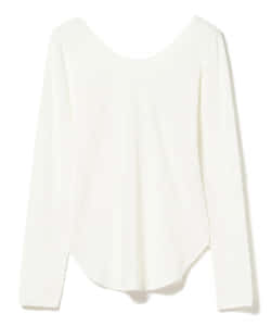 BEAMS LIGHTS / バック オープン クルーネック Tシャツ