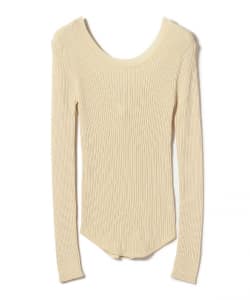 BEAMS LIGHTS / 12ゲージ バックオープン ロングスリーブ ニット プルオーバー