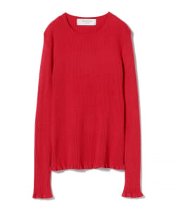 BEAMS LIGHTS / リブ フリルニットプルオーバー