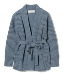 BEAMS LIGHTS / 片畦ベルト付き カーディガン