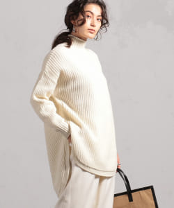 BEAMS LIGHTS / 片畦裾ラウンド ニット