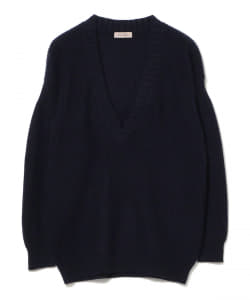 BEAMS LIGHTS / 5ゲージ 片畦 ラムウール混 Vネック ニット