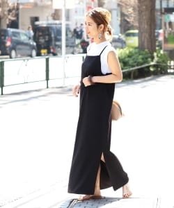 【WEB限定】BEAMS LIGHTS / サーマルT付き キャミソール ワンピース