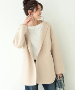 BEAMS LIGHTS / ラムウール リバー ショート コート