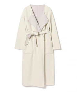 BEAMS LIGHTS / 2重織 リバーシブル ノーカラーコート