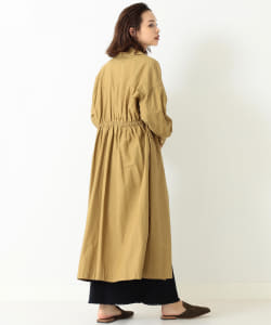 BEAMS LIGHTS / バックギャザー ロングコート