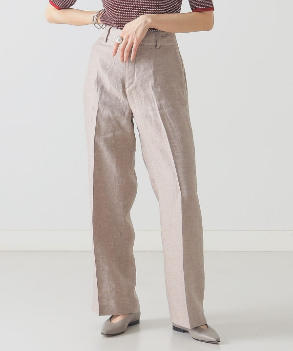 BEAMS LIGHTS [BEAMS LIGHTS] BEAMS LIGHTS / Klasikine linen pants