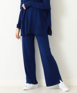 BEAMS LIGHTS / ホールガーメント 裾スリット ニットパンツ