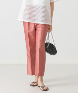 BEAMS LIGHTS / シャンタン 9分丈 パンツ