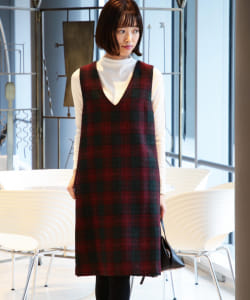 BEAMS LIGHTS / HARRIS TWEED ジャンパーワンピース