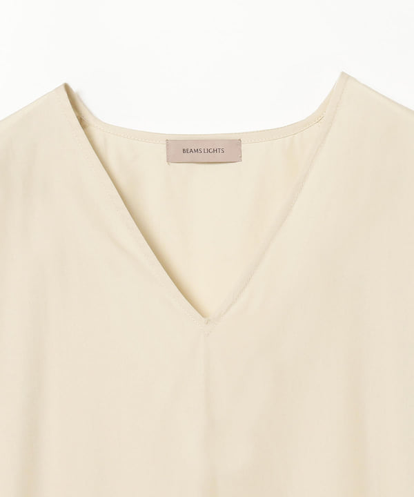 Beams Lights ビームス ライツ アウトレット Beams Lights ギャザースリーブ Vネック ワンピース ワンピース ワンピース 通販 Beams