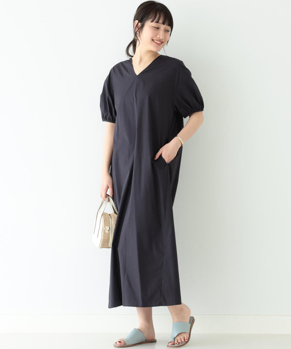 Beams Lights ビームス ライツ アウトレット Beams Lights ギャザースリーブ Vネック ワンピース ワンピース ワンピース 通販 Beams
