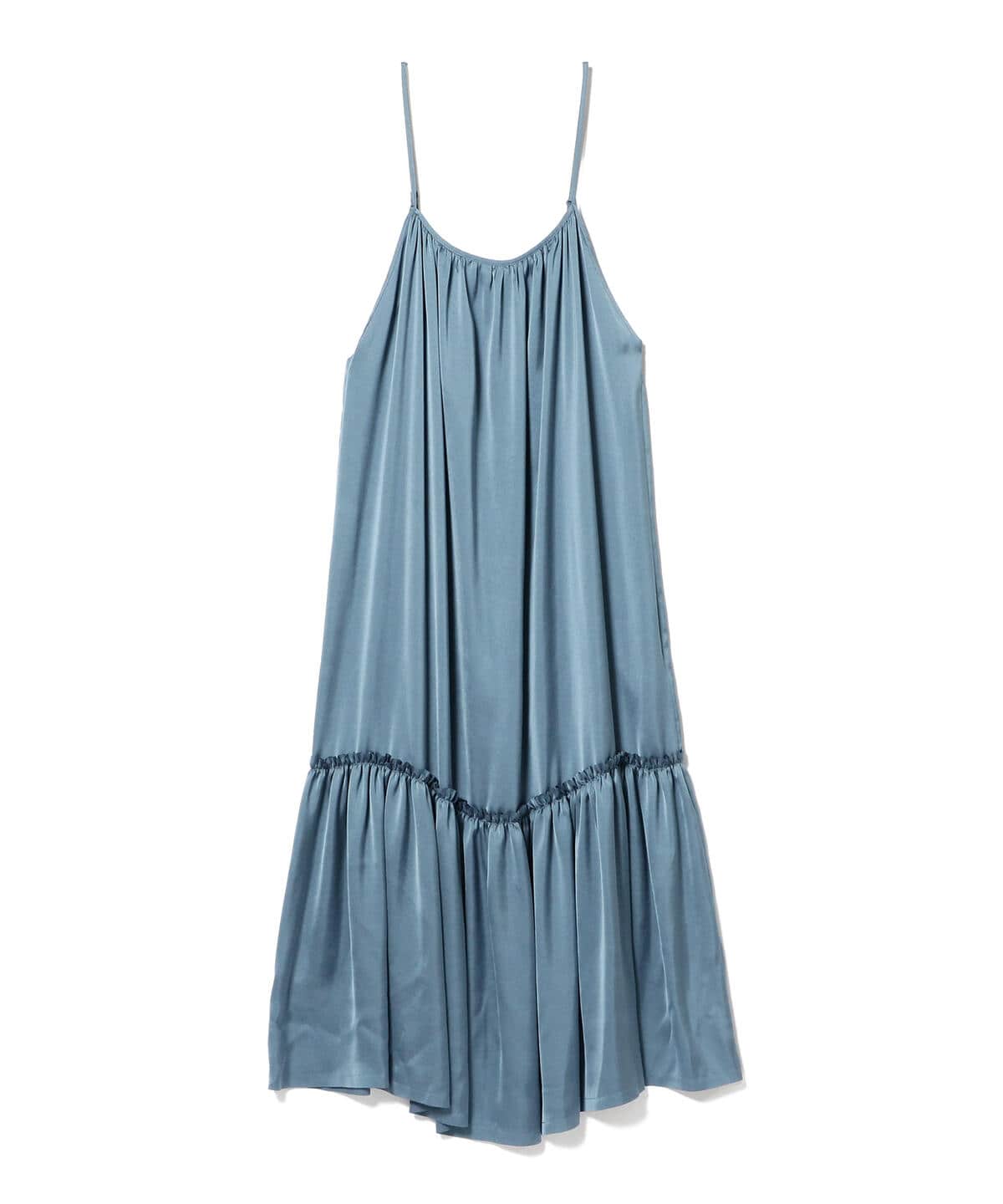 21年レディースファッション福袋特集 Beams Lights ワンピース キャミソール サテン 裾ギャザー