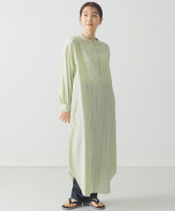 BEAMS LIGHTS / ストライプ ロングスリーブ ワンピース