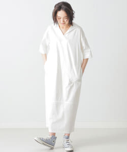 BEAMS LIGHTS / コットン セーラーカラー ワンピース