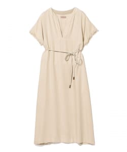 BEAMS LIGHTS / 袖 フリンジ ロープ ワンピース