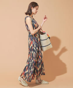 BEAMS LIGHTS / イカットリップル ワンピース