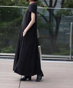 BEAMS LIGHTS / WEB限定 フレンチスリーブ フレアワンピース
