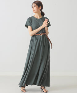 BEAMS LIGHTS / WEB限定 フレンチスリーブ フレアワンピース