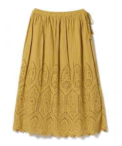 BEAMS LIGHTS / 手洗い可能 スカラップ カットワーク スカート