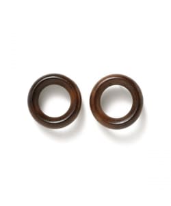 BEAMS LIGHTS / ウッド サークル ピアス