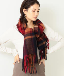 BEAMS LIGHTS / ウール チェック柄 ストール