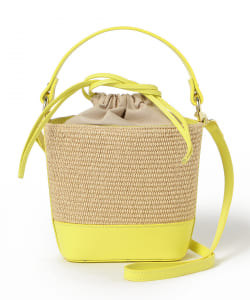 MARCO BIANCHINI / ラフィアコンビ 巾着バッグ