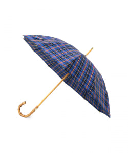 【期間限定商品】Traditional Weatherwear / ネオン チェック柄 アンブレラ バンブー 長傘