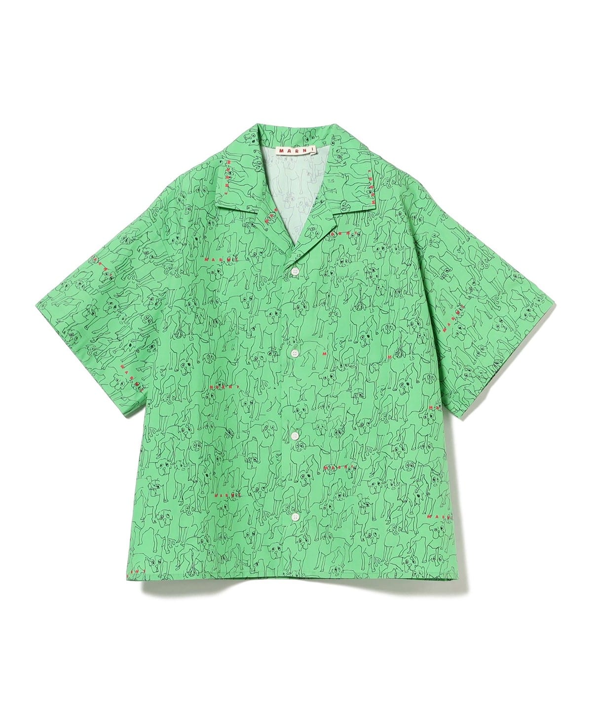MARNI マルニ / Joy プリント ポプリン ボーリングシャツ 2025SS(4 10才) シャツ・ブラウス GREEN 8y MARNI マルニ / Joy プリント ポプリン ボーリングシャツ 2025SS(4 10才) シャツ・ブラウス GREEN 8y