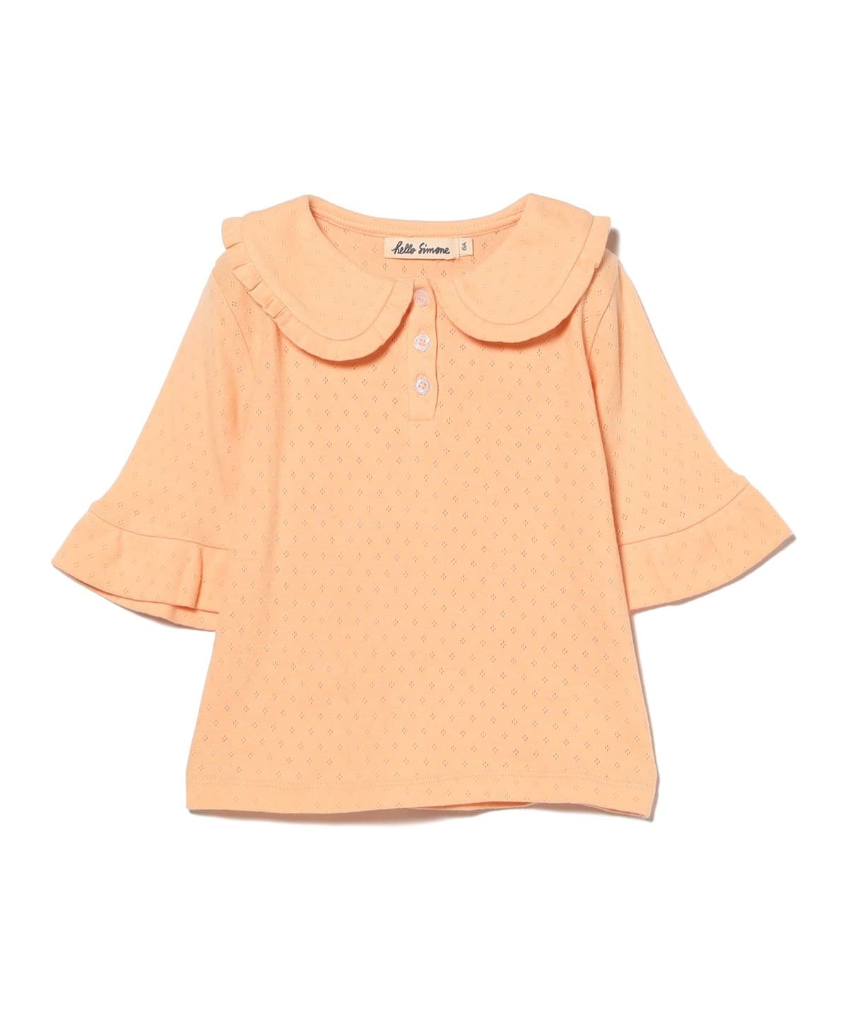 hello Simone / LOLA TOP シャツ(4 12才) シャツ・ブラウス Pointelle Peach 8-10Y hello Simone / LOLA TOP シャツ(4 12才) シャツ・ブラウス Pointelle Peach 8-10Y