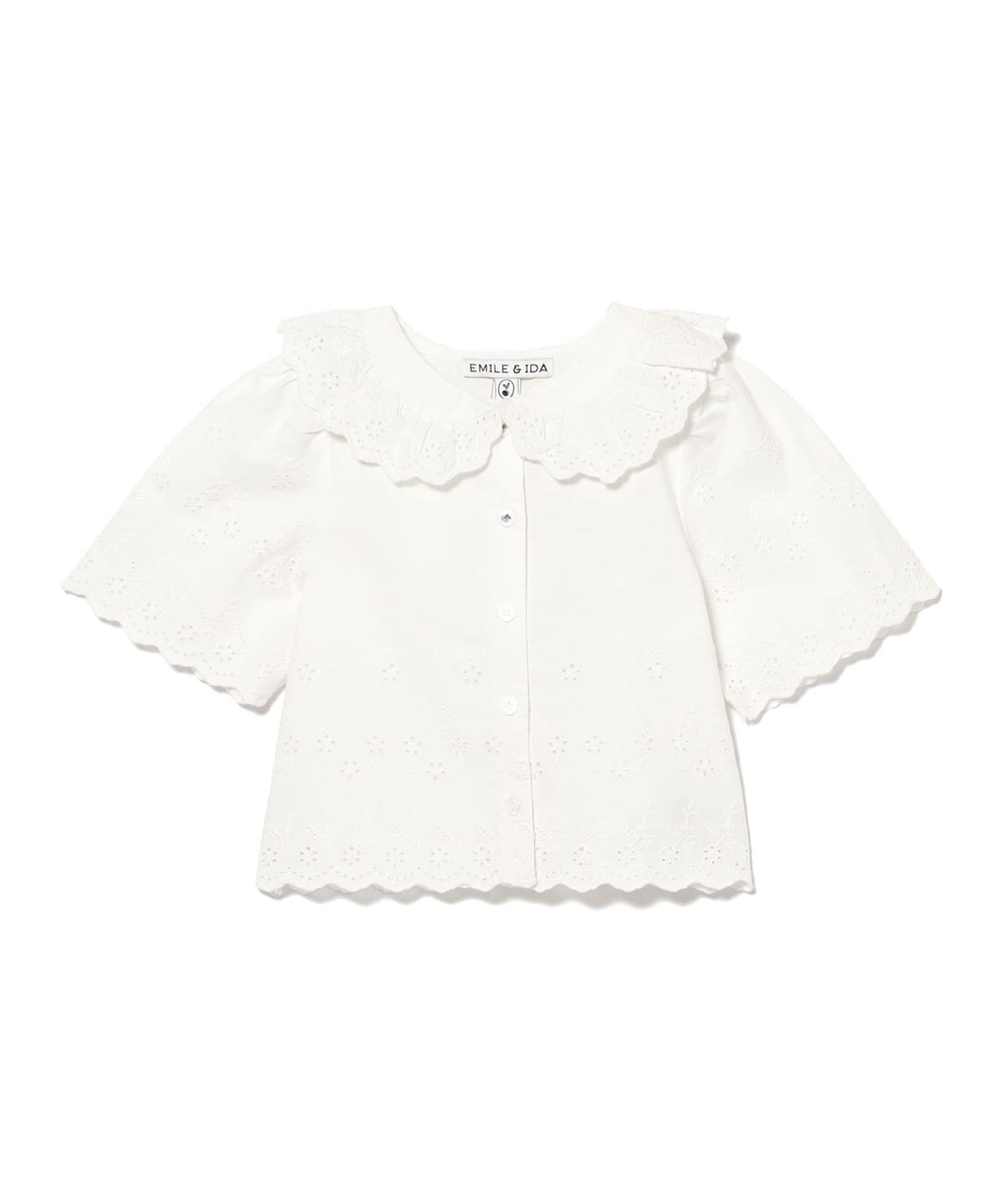 EMILE & IDA / エンブロイダリー ブラウス 2025SS(4 6才) シャツ・ブラウス BLANC 4y EMILE & IDA / エンブロイダリー ブラウス 2025SS(4 6才) シャツ・ブラウス BLANC 4y