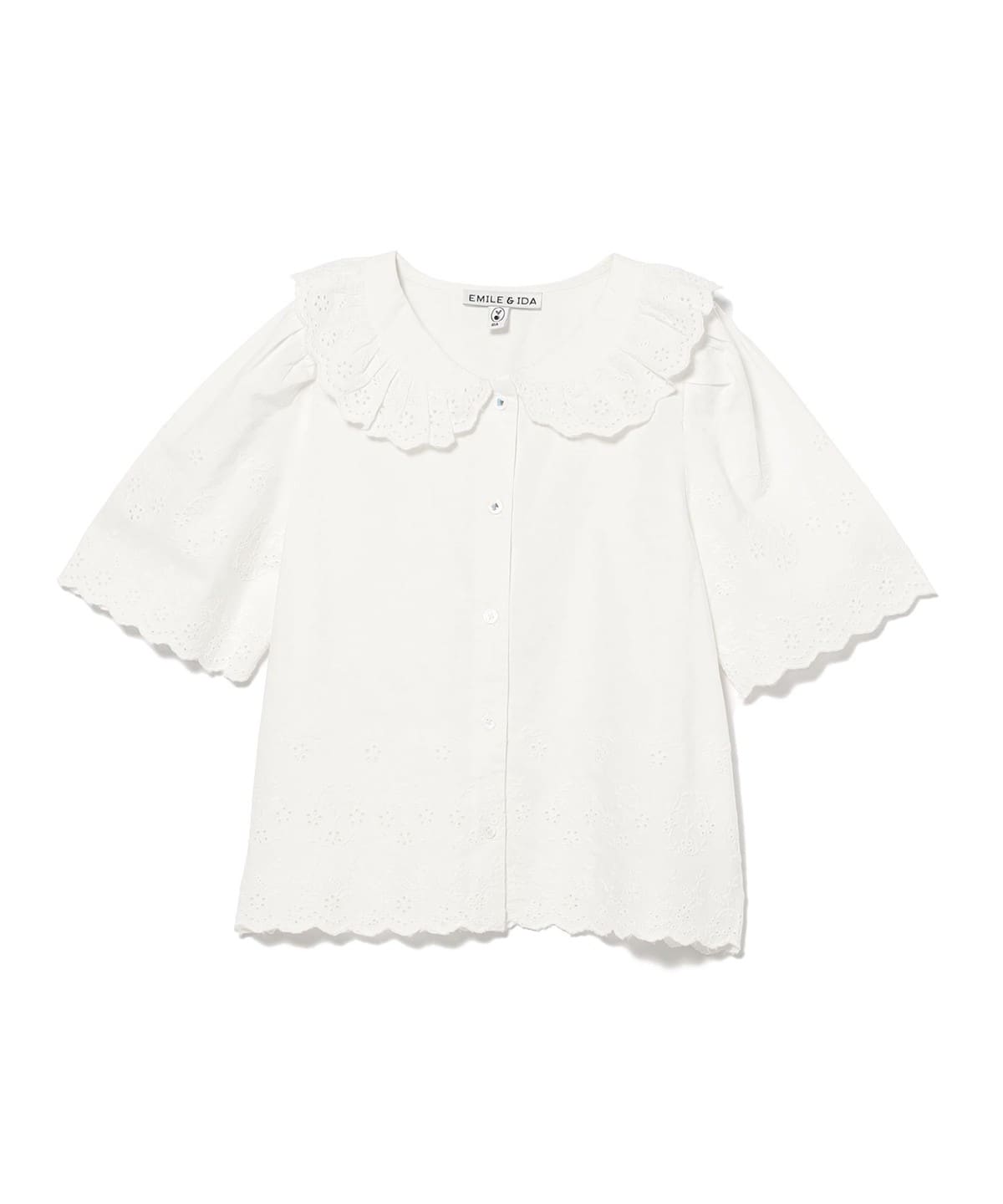 EMILE & IDA / エンブロイダリー ブラウス 2025SS(8 10才) シャツ・ブラウス BLANC 10y EMILE & IDA / エンブロイダリー ブラウス 2025SS(8 10才) シャツ・ブラウス BLANC 10y