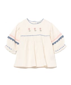 EMILE & IDA / Embroidered Cream Flowers ブラウス 2026SS（6～10才）