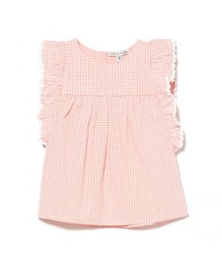 EMILE & IDA / Pink Gingham Ruffle ブラウス（8～10才）
