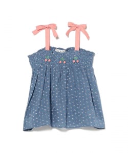 EMILE & IDA / Smocked Embroidered Mini Blue Fowers 2026SS（4～6才）
