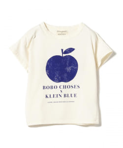 BOBO CHOSES / APPLE  KLEIN BLUE Tシャツ（2～11才）