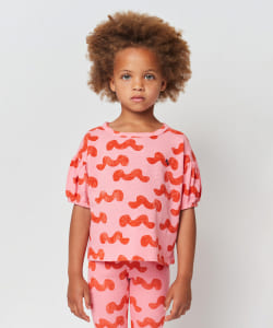 BOBO CHOSES / Wave パフスリーブ Tシャツ 23（2～11才）