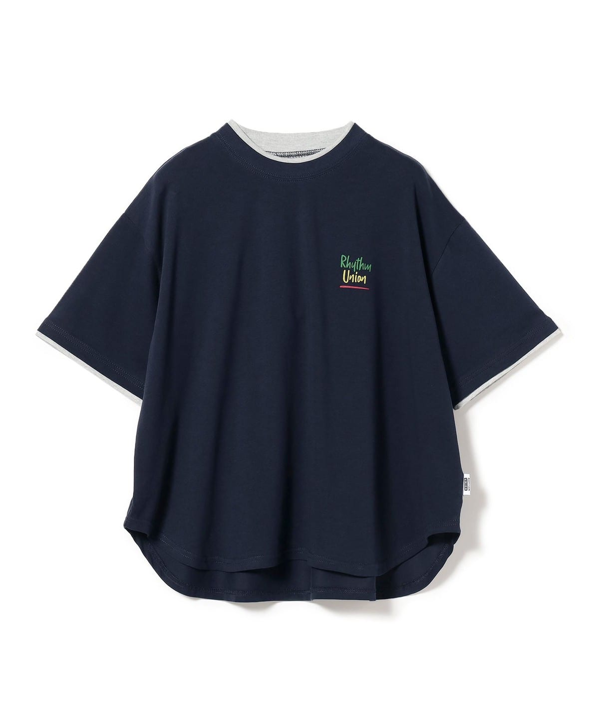 RHYTHM UNION / レイヤード風 Tシャツ(120 160cm) Tシャツ・カットソー ネイビー 120 RHYTHM UNION / レイヤード風 Tシャツ(120 160cm) Tシャツ・カットソー ネイビー 120