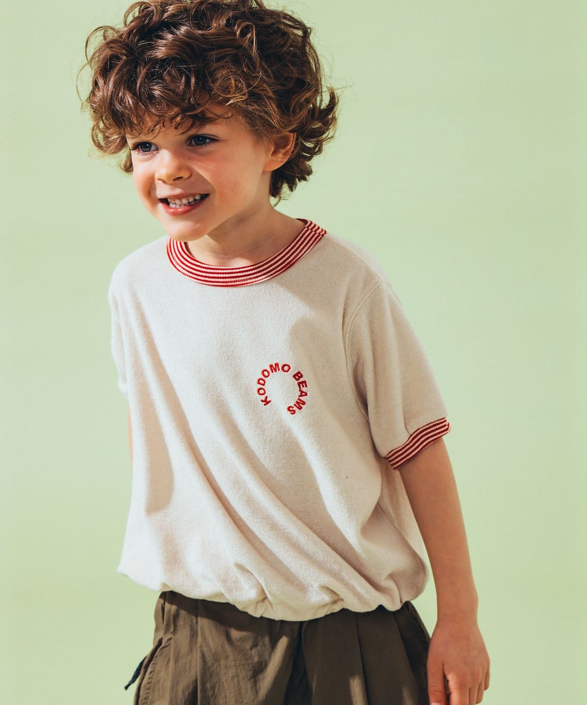 ボーダー リブ パイル Tシャツ 2025(100 140cm) Tシャツ・カットソー IVORY 130 ボーダー リブ パイル Tシャツ 2025(100 140cm) Tシャツ・カットソー IVORY 130