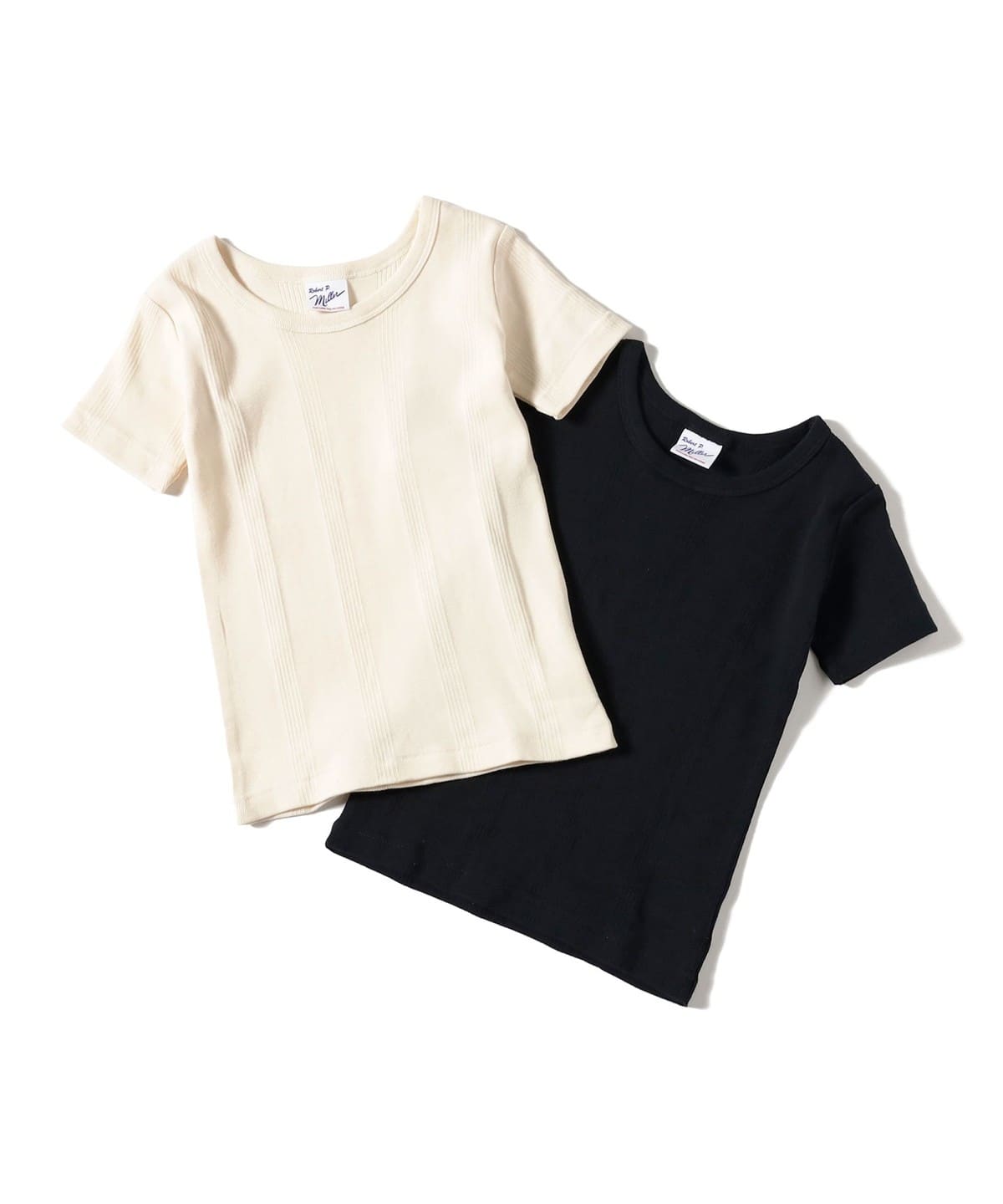 Robert P. Miller / Panel-rib Crewneck Tee 2pack 2025(90 140cm) Tシャツ・カットソー IVORY/BLACK size1(90-100cm) Robert P. Miller / Panel-rib Crewneck Tee 2pack 2025(90 140cm) Tシャツ・カットソー IVORY/BLACK size1(90-100cm)