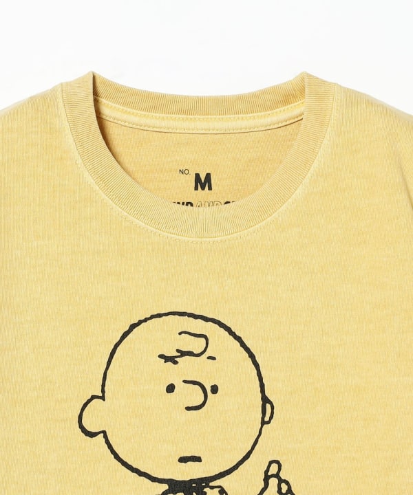 WIND AND SEA チャーリーブラウン Tシャツ M 120 マスタード WIND AND SEA チャーリーブラウン Tシャツ M 120 マスタード