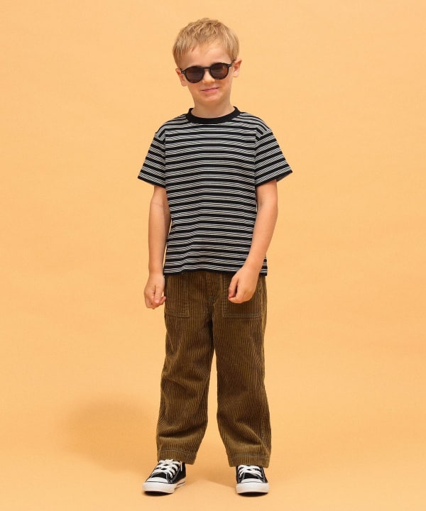 テレコ ボーダー 半袖 Tシャツ 2026FW（90～140cm） Model：H118（cm）Size：110