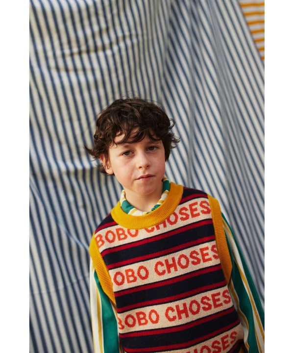 こども ビームス（こども ビームス）【EXCLUSIVE】BOBO CHOSES / キッズ ストライプ ニット トップス  2024（2～9才）（トップス ニット・セーター）通販｜BEAMS