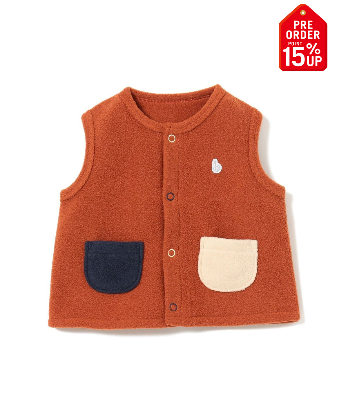 【+15%ポイントUP】ベビー フリース ベスト 2025FW(70 80cm) ブルゾン BROWN 80 【+15%ポイントUP】ベビー フリース ベスト 2025FW(70 80cm) ブルゾン BROWN 80