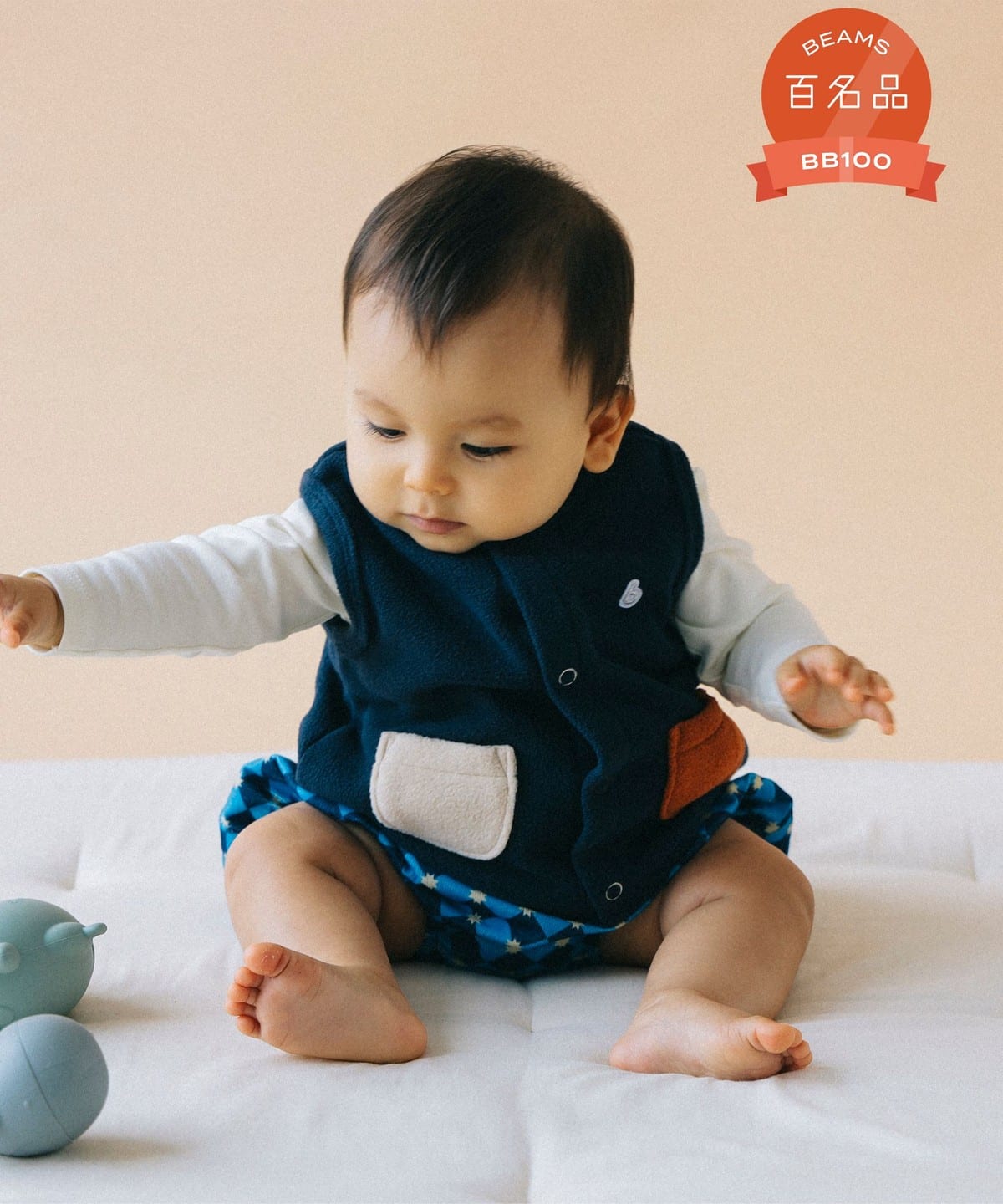 ベビー フリース ベスト 2025FW(70 80cm) ブルゾン NAVY 70 ベビー フリース ベスト 2025FW(70 80cm) ブルゾン NAVY 70