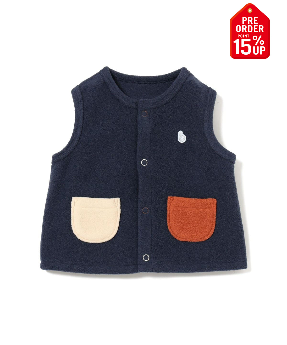 【+15%ポイントUP】ベビー フリース ベスト 2025FW(70 80cm) ブルゾン NAVY 80 【+15%ポイントUP】ベビー フリース ベスト 2025FW(70 80cm) ブルゾン NAVY 80