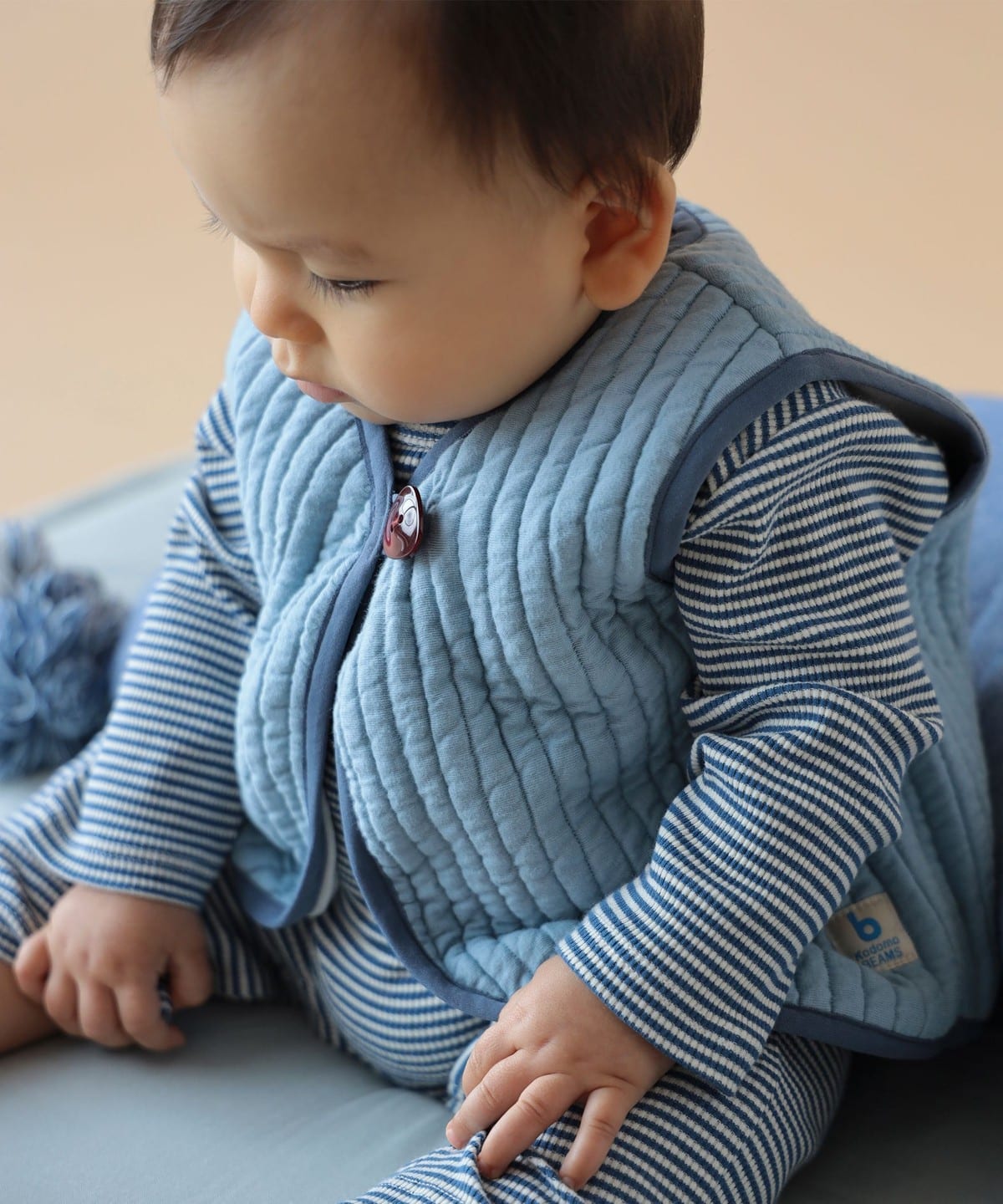 ベビー キルティング ベスト 2025FW（50 70cm） トップス SAX 50-70