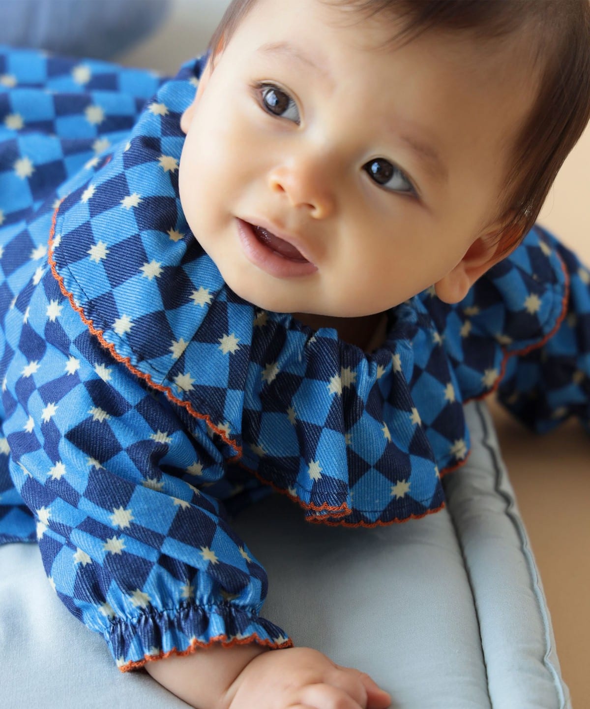 ベビー 総柄 ブラウス 2025FW（70 90cm） シャツ・ブラウス ﾌﾞﾛｯｸ柄 80